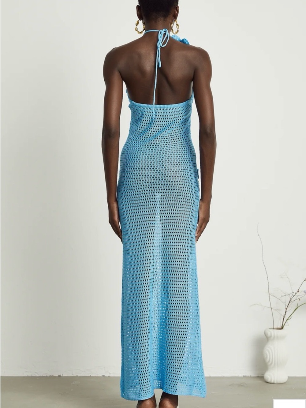 Diane crochet faux-flower embellished maxi dress - Picture 3 of 3